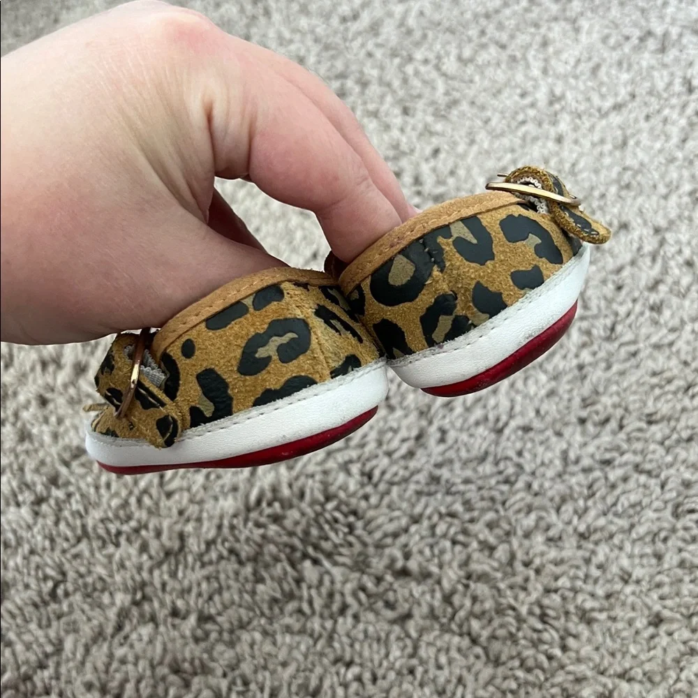 Monkey Feet Baby Walker Cheetah Print Mary Jane Shoes